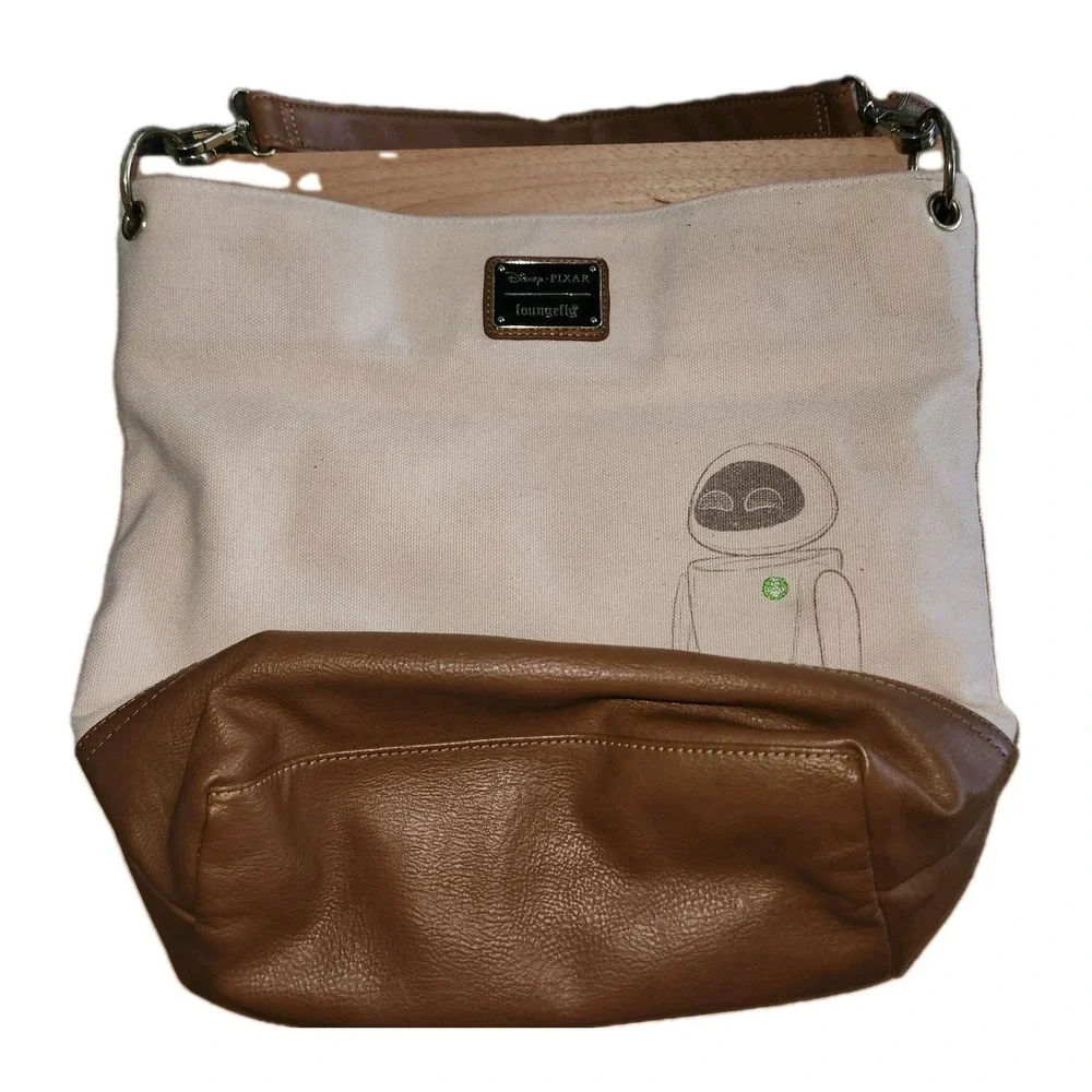 Loungefly Disney Pixar WALL-E Sketch Boot Canvas Crossbody Hobo Bag Rare EVE